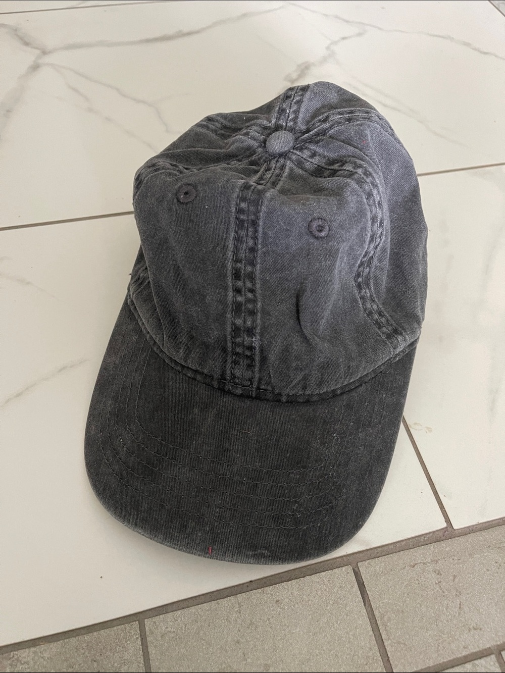 Time and Tru Washed Charcoal Baseball Cap